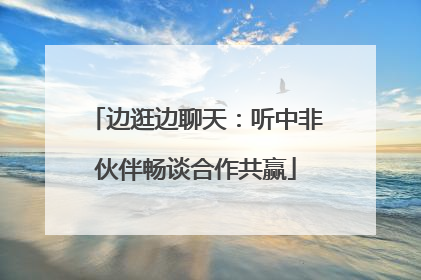 边逛边聊天：听中非伙伴畅谈合作共赢