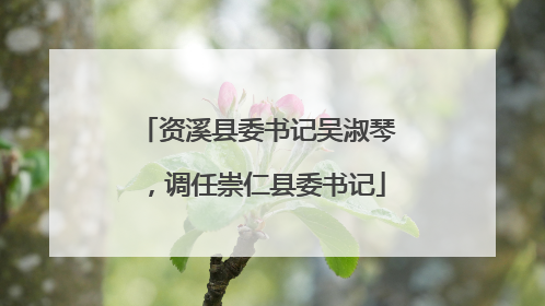 资溪县委书记吴淑琴，调任崇仁县委书记