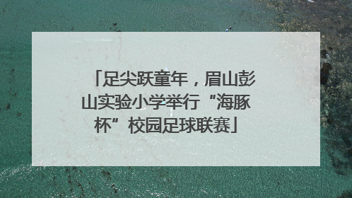 足尖跃童年，眉山彭山实验小学举行“海豚杯”校园足球联赛