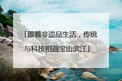 跟着非遗品生活，传统与科技相遇宝山滨江