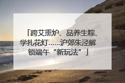 跨艾熏炉、品养生粽、学扎花灯……沪郊朱泾解锁端午“新玩法”