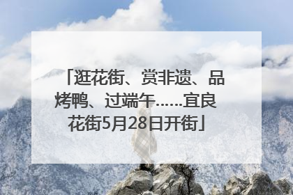 逛花街、赏非遗、品烤鸭、过端午……宜良花街5月28日开街