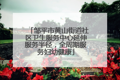 邹平市黄山街道社区卫生服务中心延伸服务半径，全周期服务妇幼健康