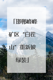 邯郸峰峰矿区“白茬山”重新披绿装