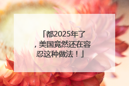都2025年了，美国竟然还在容忍这种做法！
