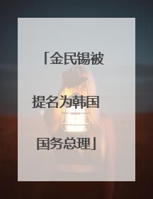 金民锡被提名为韩国国务总理