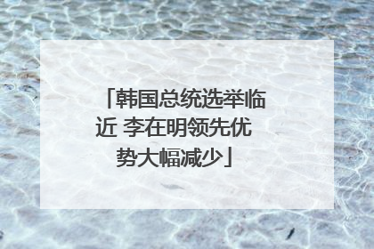 韩国总统选举临近 李在明领先优势大幅减少