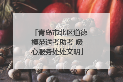 青岛市北区道德模范送考助考 暖心服务处处文明