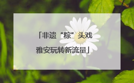 非遗“粽”头戏 雅安玩转新流量