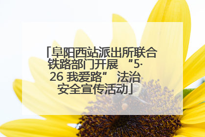 阜阳西站派出所联合铁路部门开展 “5·26 我爱路” 法治安全宣传活动