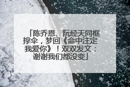 陈乔恩、阮经天同框撑伞，梦回《命中注定我爱你》！双双发文：谢谢我们都没变