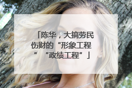 陈华，大搞劳民伤财的“形象工程”“政绩工程”
