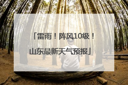 雷雨！阵风10级！山东最新天气预报