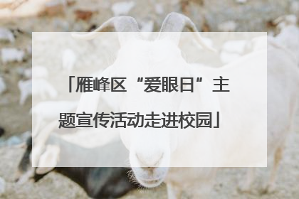 雁峰区“爱眼日”主题宣传活动走进校园