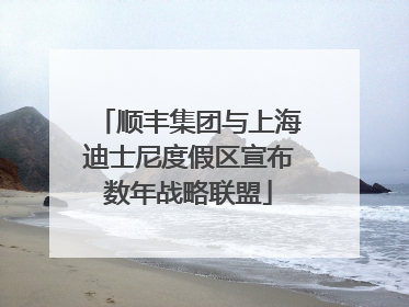 顺丰集团与上海迪士尼度假区宣布数年战略联盟