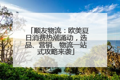 顺友物流：欧美夏日消费热潮涌动，选品、营销、物流一站式攻略来袭