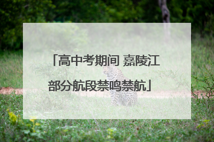 高中考期间 嘉陵江部分航段禁鸣禁航