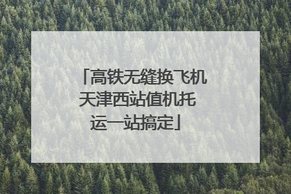 高铁无缝换飞机 天津西站值机托运一站搞定