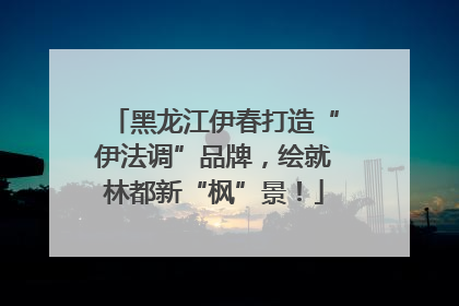 黑龙江伊春打造“伊法调”品牌，绘就林都新“枫”景！