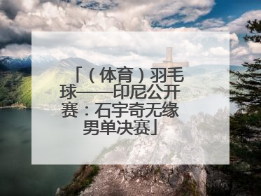 （体育）羽毛球——印尼公开赛：石宇奇无缘男单决赛