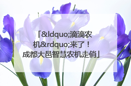 “滴滴农机”来了！成都大邑智慧农机走俏