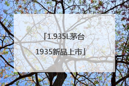 1.935L茅台1935新品上市