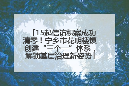 15起信访积案成功清零！宁乡市花明楼镇创建“三个一”体系，解锁基层治理新姿势