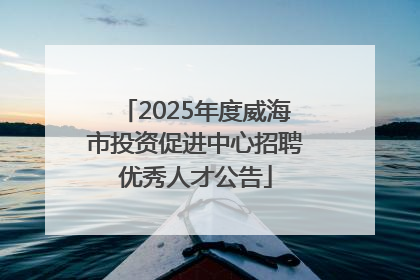 2025年度威海市投资促进中心招聘优秀人才公告