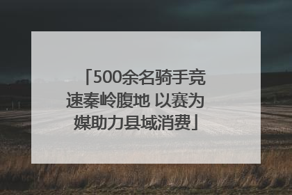 500余名骑手竞速秦岭腹地 以赛为媒助力县域消费