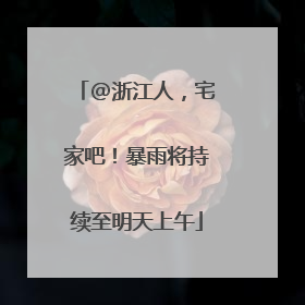 @浙江人，宅家吧！暴雨将持续至明天上午
