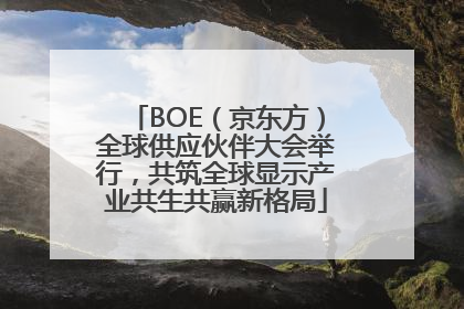BOE（京东方）全球供应伙伴大会举行，共筑全球显示产业共生共赢新格局